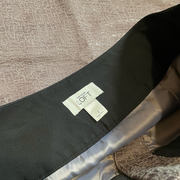 Ann Taylor Loft Brown Tones Skirt Front Zipper Size 8 - Picture 2 of 3